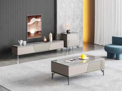 现代茶几3D模型下载